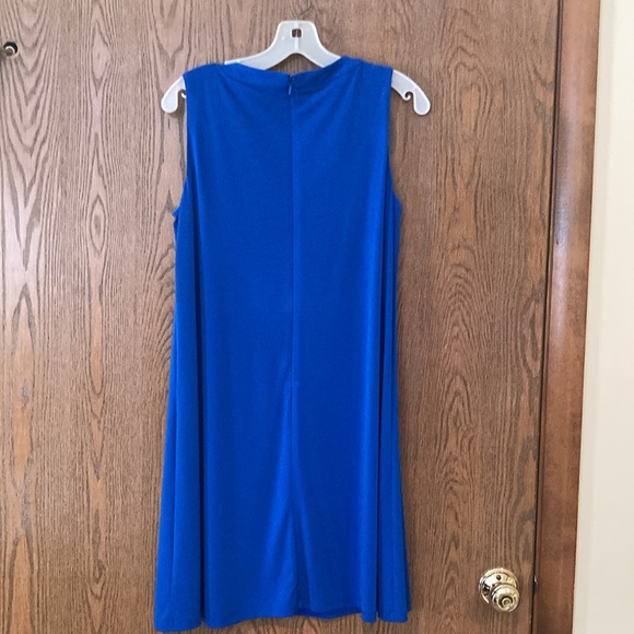 NWOT Sleeveless royal blue lined dress ….. never worn - Picture 4 of 6